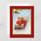 Carte de vacances Vintage victorienne (Devant / Derrière)