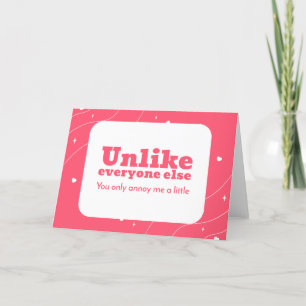Carte de vacances Vous m'ennuyez juste un peu