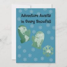 Carte de vacances Wanderlust hiver