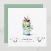 Carte de vacances Watercolor Cactus (Devant / Derrière)