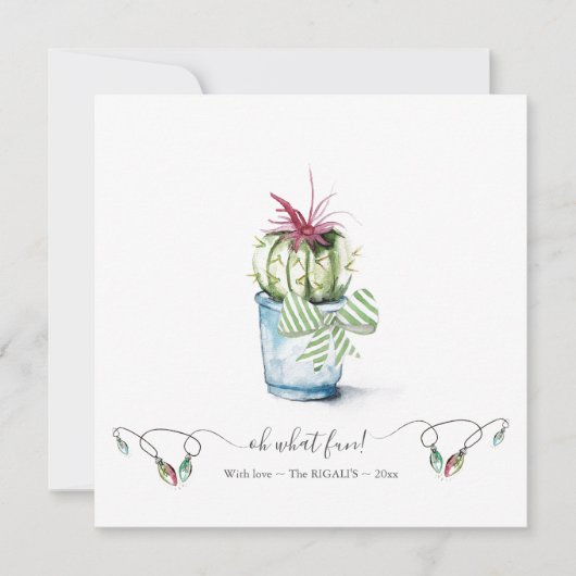 Carte de vacances Watercolor Cactus (Devant)