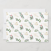 Carte de vacances Watercolor Foliage Multi-Photo F (Dos)