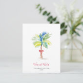 Carte de vacances Watercolor Palm Tree Company (Debout devant)