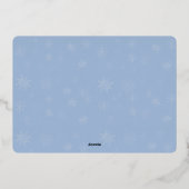 Carte de vacances Whimsical Blue Trees Foil (Verso)