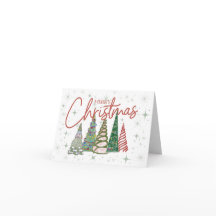 Carte de vacances Whimsical Christmas Trees