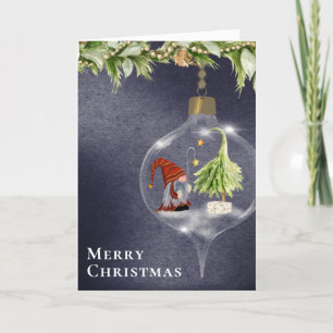 Carte de vacances Whimsical Gnome de Noël