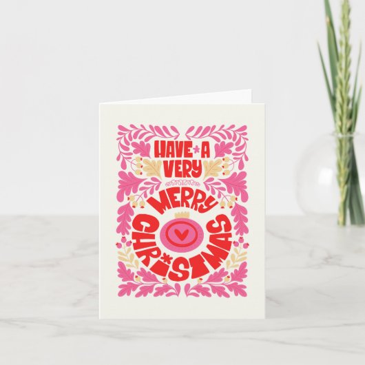 Carte de vacances Whimsical Rose (Devant)