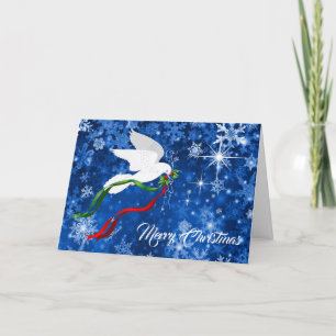 Carte de vacances White Christmas Dove