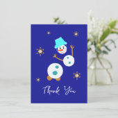 Carte de vacances White snowman (Debout devant)
