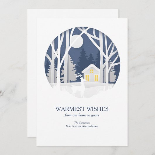 Carte de vacances Wings hiver (Devant / Derrière)