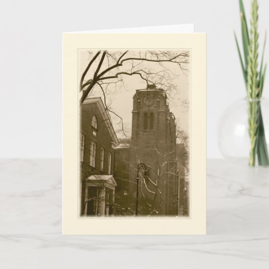 Carte de vacances 'Winter Church (NYC)' - Noël (Devant)
