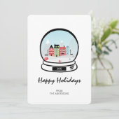 Carte de vacances Winter Snow Globe (Debout devant)