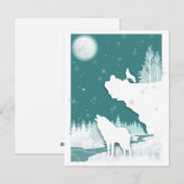 Carte de vacances Winter Wolves Flat (Devant / Derrière)