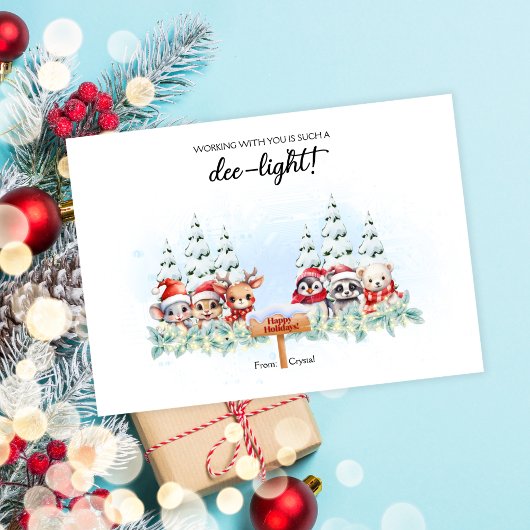 Carte de vacances Woodland Co-Worker