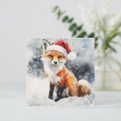 Carte de vacances Woodland Fox Flat (Debout devant)