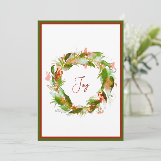 Carte de vacances Wreath (Debout devant)