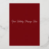 Carte de vacances Wreath Frame and Your Photo Foil (Verso)