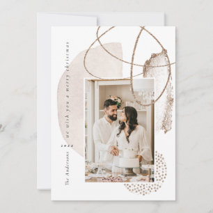 Carte de vacances Xmas Gold Boho