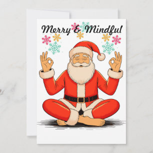 Carte de vacances Yoga Santa Flat