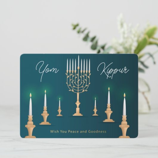 Carte de vacances Yom Kippour (Debout devant)