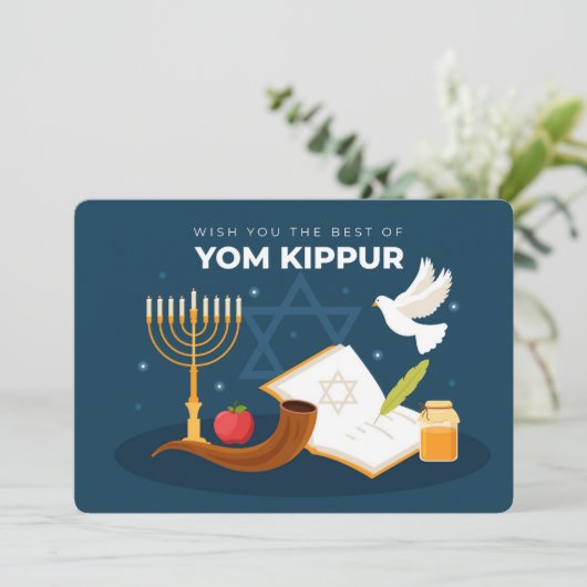 Carte de vacances Yom Kippour (Debout devant)