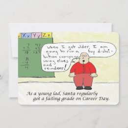 Carte de vacances Young Santa Flat