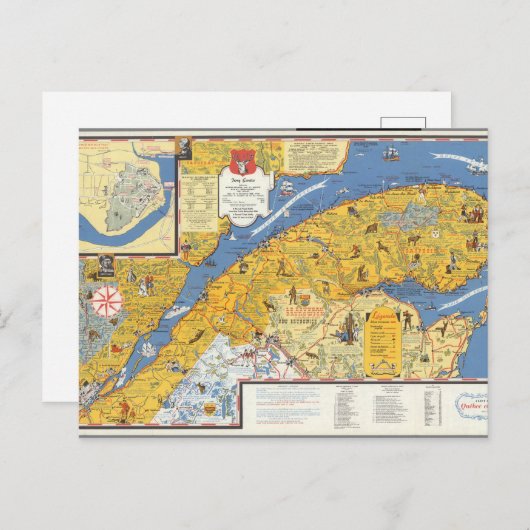 Carte de Vacanes, Québec, Gaspésie (Canada) (Devant / Derrière)