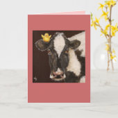 carte de vache et de peep (Fleur jaune)