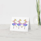 Carte de vaches Ballerina Whimsical Cute (Devant)