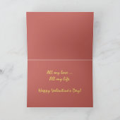 Carte de Valentine d'abeille de miel (Intérieur)