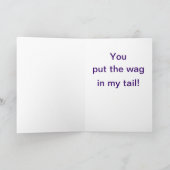 Carte de Valentine de chien (Intérieur)