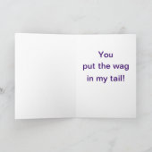 Carte de Valentine de chien (Intérieur)