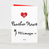 Carte de Valentine de coeur de panthère (Dos)