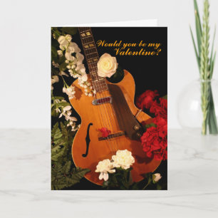 Carte de Valentine de guitare de jazz