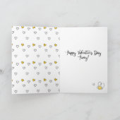 Carte de Valentine de miel de mine d'abeille (Intérieur)