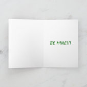 Carte de Valentine de "mon amour" - vert (Intérieur)