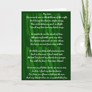Carte de Valentine de "mon amour" - vert