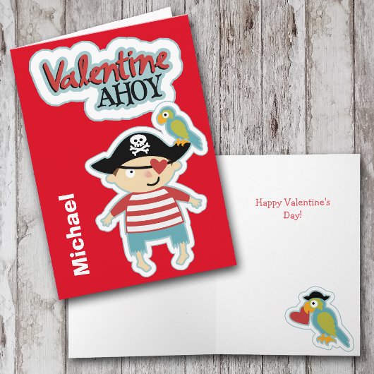 Carte de Valentine de pirate oh
