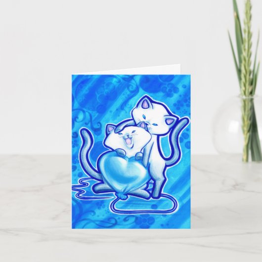 Carte de Valentine de point bleu (Devant)