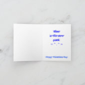 Carte de Valentine de point bleu (Intérieur)