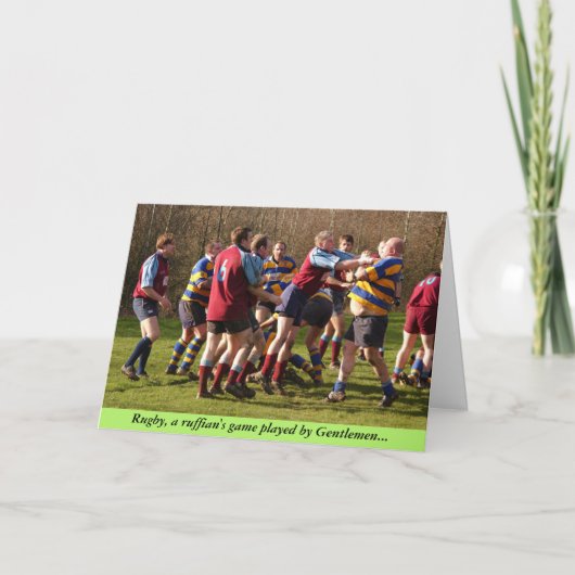 Carte de Valentine de rugby (Devant)