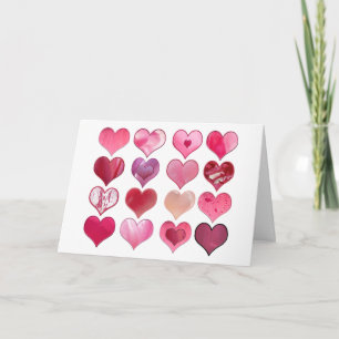 Carte de Valentine de seize coeurs