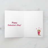 Carte de Valentine de singe de chaussette (Intérieur)