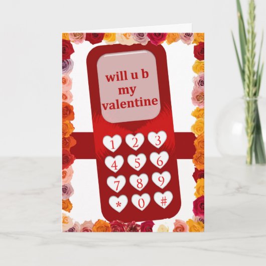 Carte de Valentine de téléphone portable (Devant)