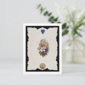 Carte de Valentine dépeignant les fleurs, c.1840 (Debout devant)