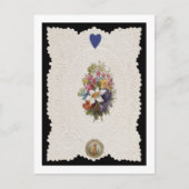 Carte de Valentine dépeignant les fleurs, c.1840 (Devant)