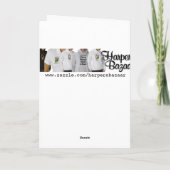 Carte de Valentine d'harpe (Dos)