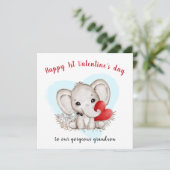 Carte de Valentines Eléphantes Cute (Debout devant)