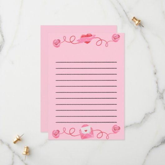 Carte de Valentines mignonnes (Devant/Arrière en situation)