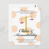 Carte de valeur YW - Choix et responsabilité (Devant / Derrière)